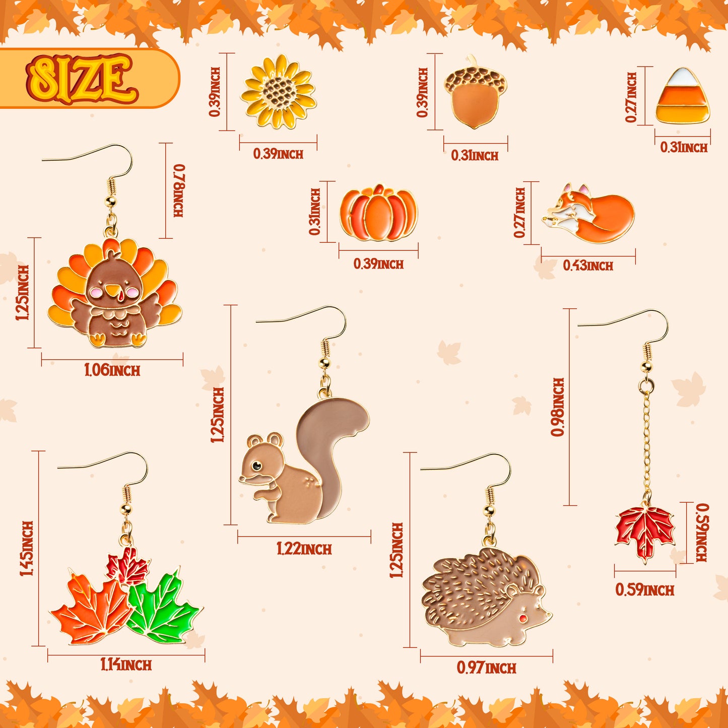 Y1tvei 20Pairs Thanksgiving Fall Halloween Earrings Sets Harvest Turkey Maple Leaf Squirrel Autumn Jewelry Stud Earrings Pumpkin Bat Cat Skull Ghost Drop Dangle Earrings Party Jewelry for Teens Girls