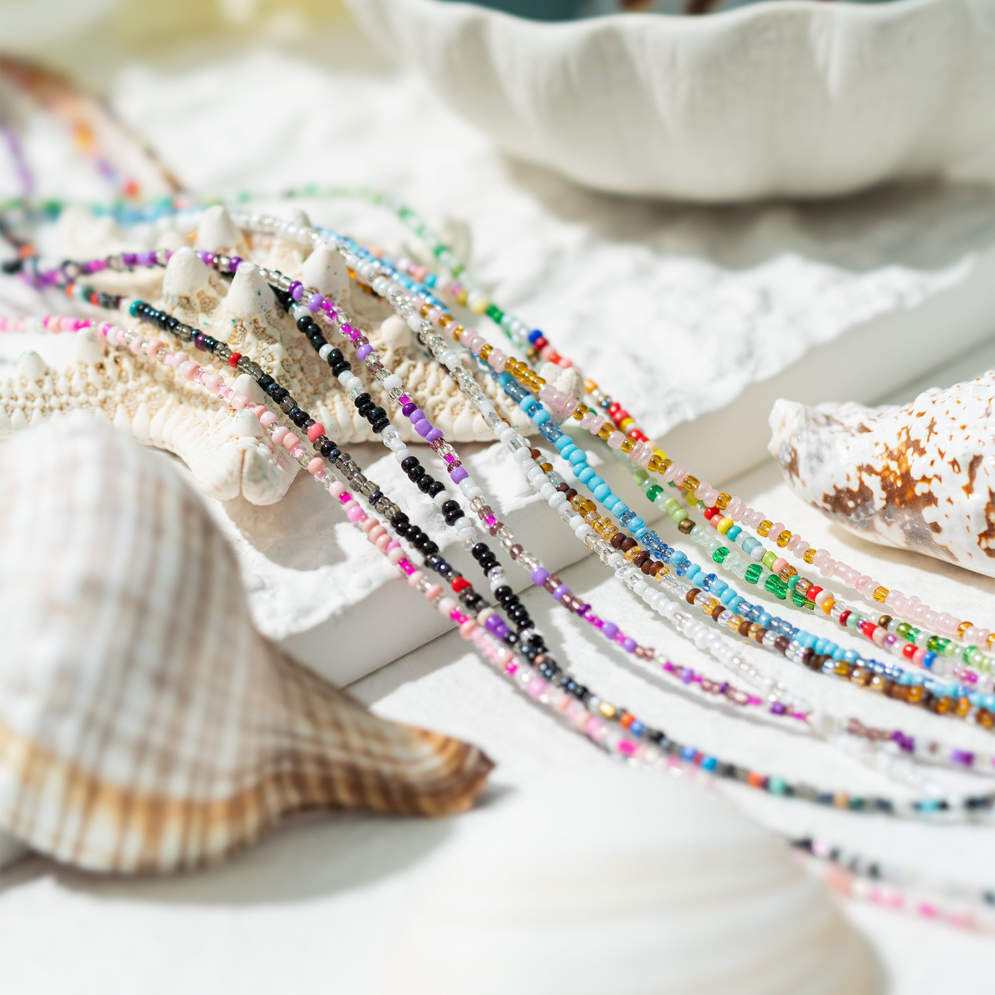 Meetvii Fashion Handmade Starfish Ivory Seed Beads Necklace Women Bohemian  Trendy Beaded Jewelry Choker Necklaces